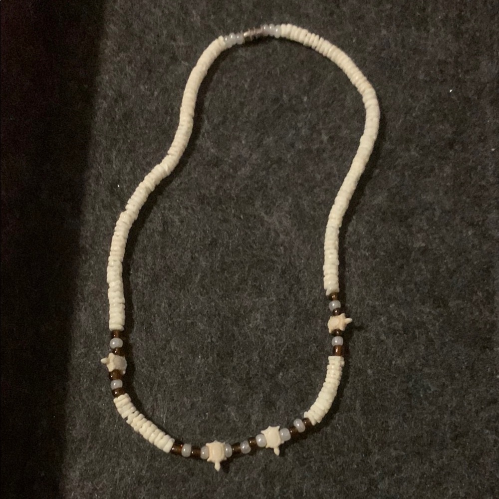 Elegant Cream and Brown Beaded Necklace